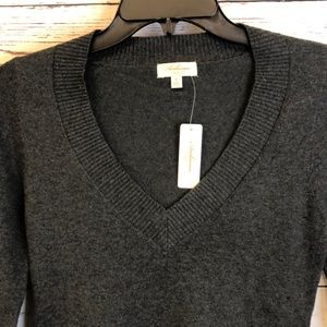 Ambiance charcoal gray V-neck pullover sweater